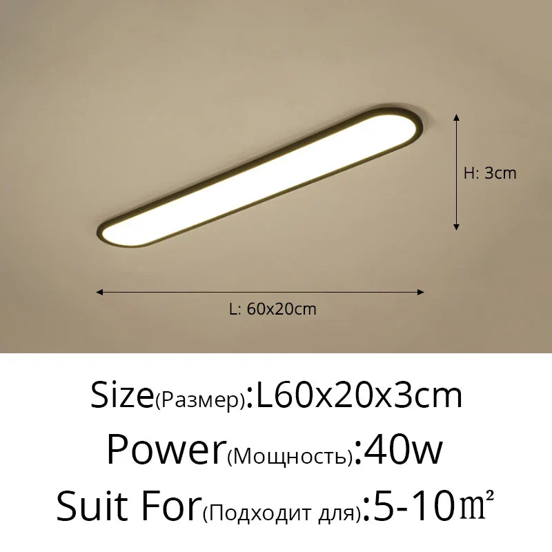 lustre moderne nordique simple led rectangulaire pour bar
