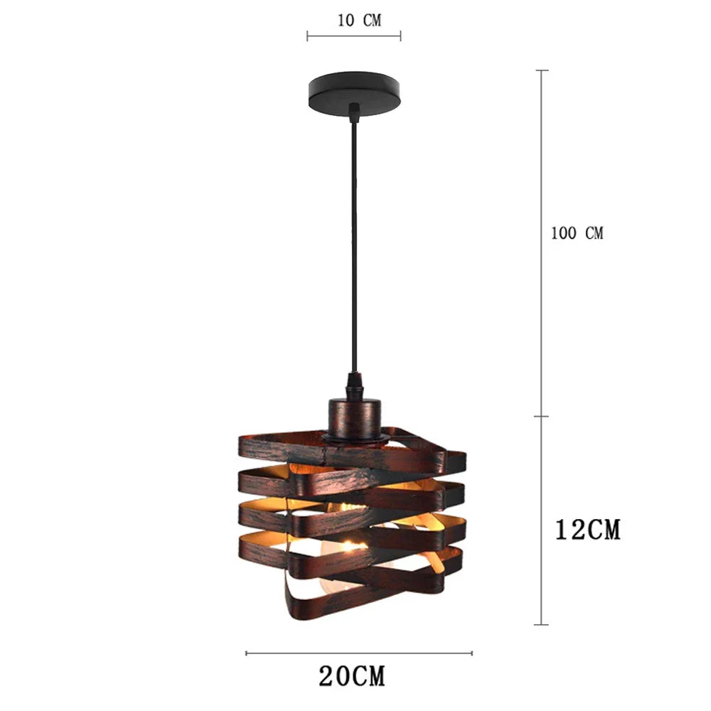 lustre rouille metal plafond maison restaur