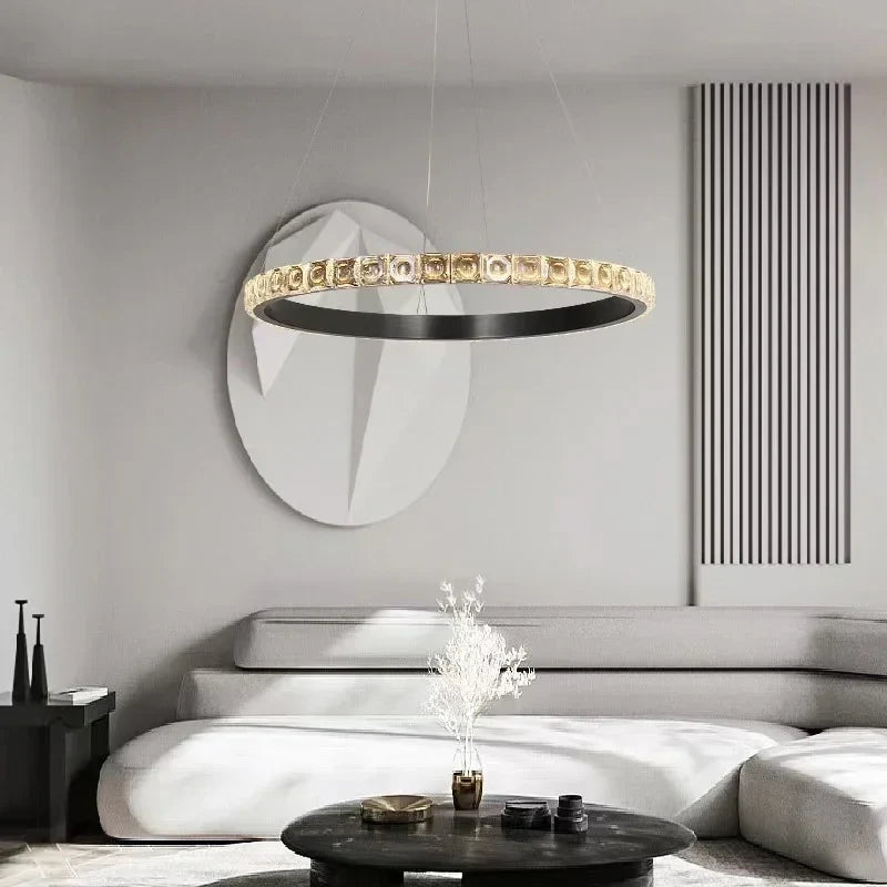 lustre de luxe en cristal pour hôtel et villa