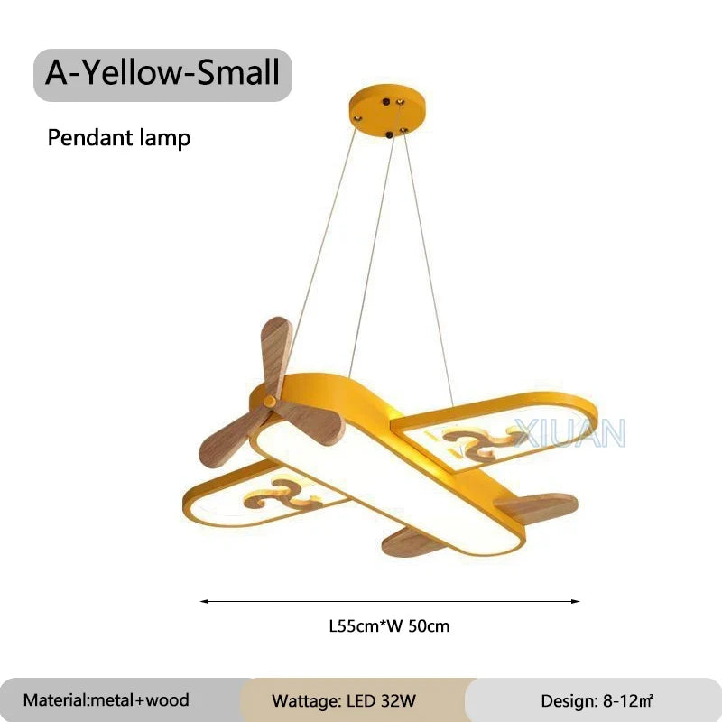 appliques suspendues led pour enfants en bois et métal