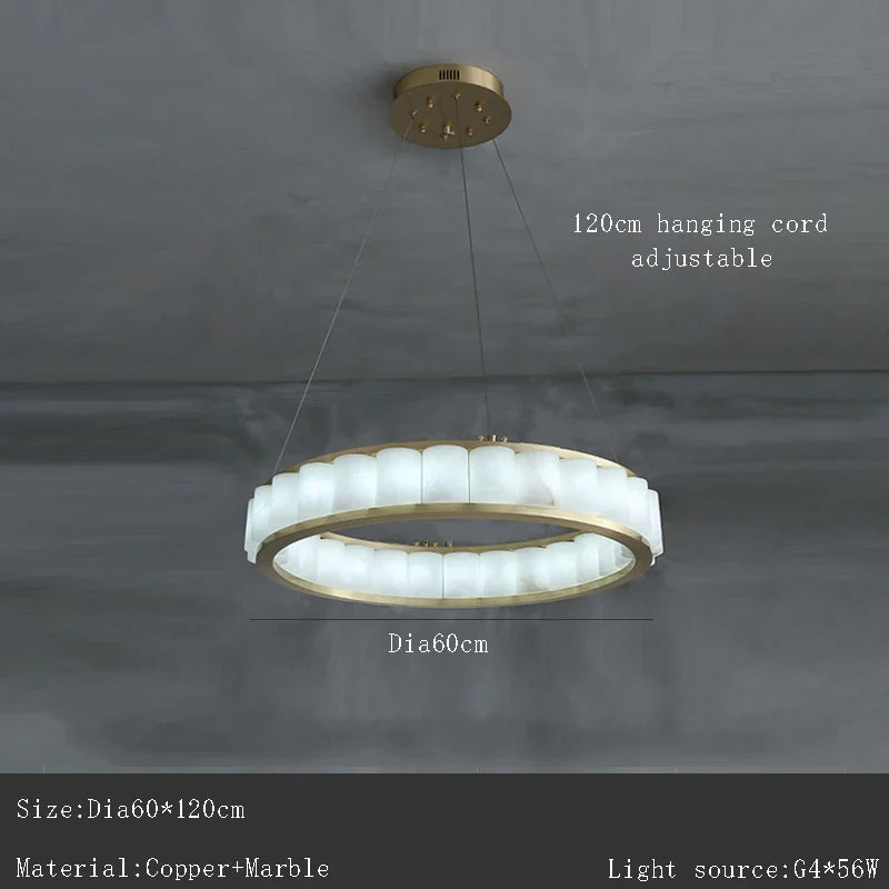 lustre en marbre naturel espagnol de grand luxe pour hôtel