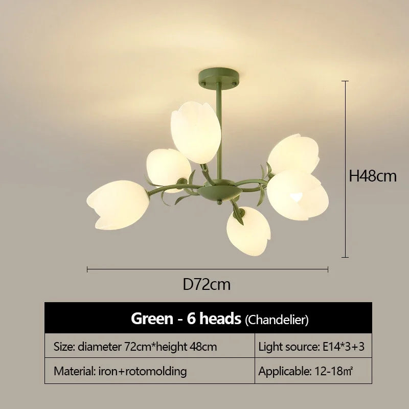 lustre orchidée à LED pour éclairage romantique et chaleureux