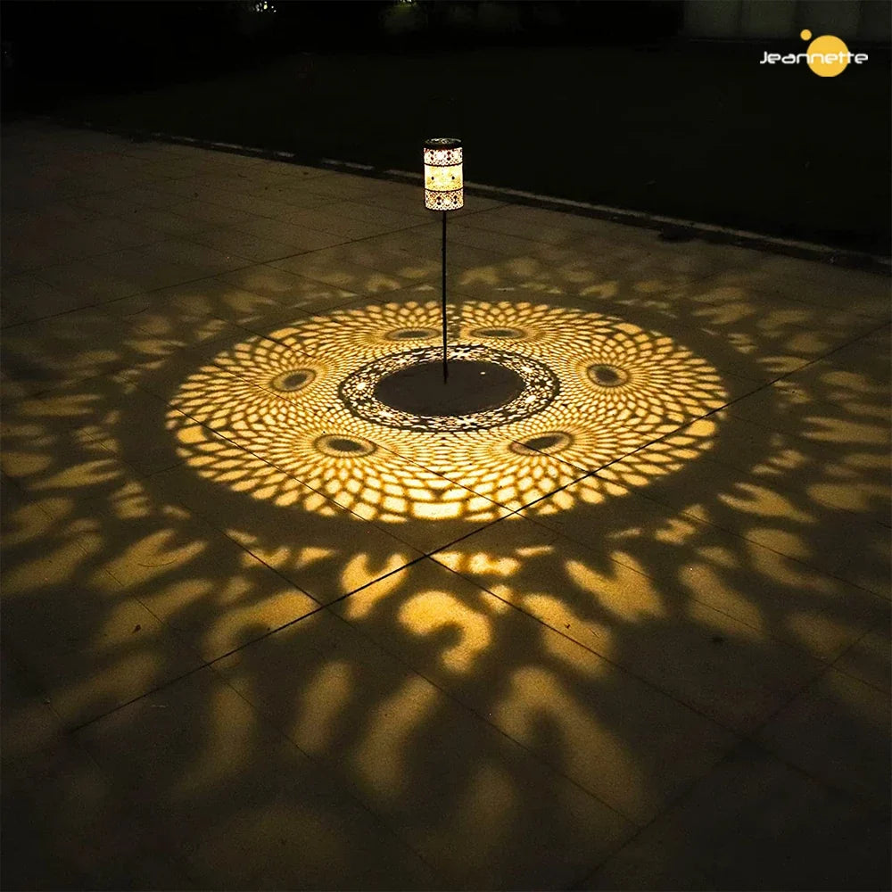 Lampe solaire rétro lanterne creuse lumière Art extérieur décoratif lumière de jardin solaire lumière LED solaire pour cour paysage jardin