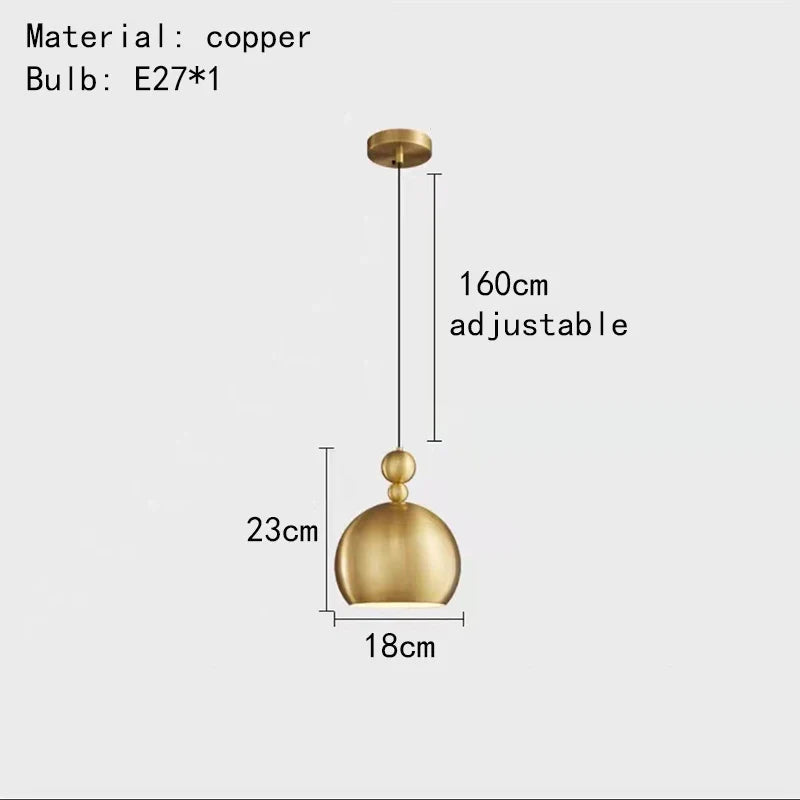 suspension vintage en cuivre pour intérieur moderne et élégant