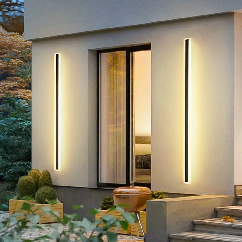 applique murale led étanche longue bande décorative extérieure avec interrupteur tactile