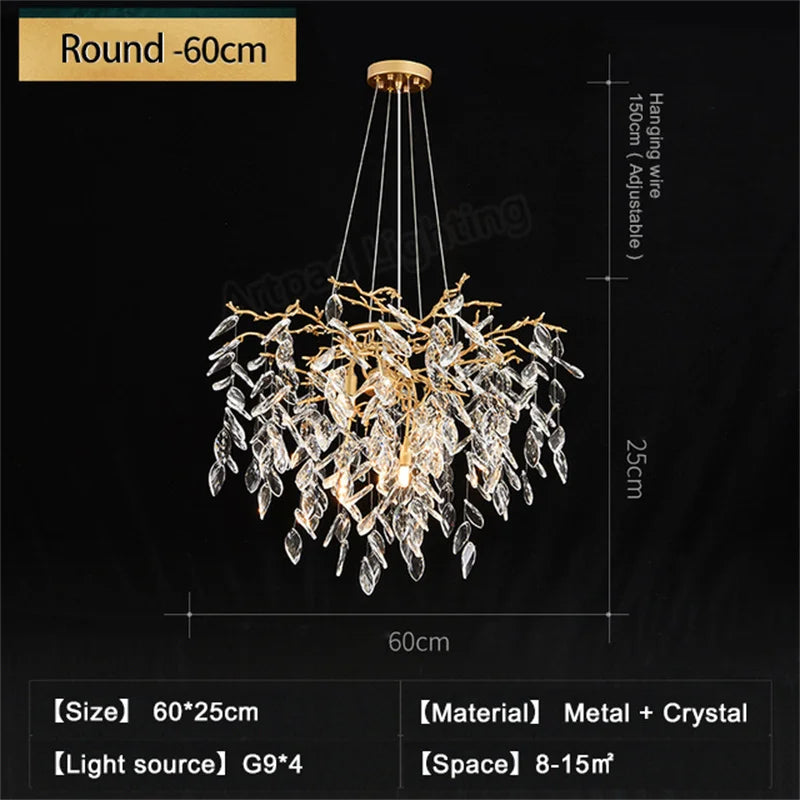 lustre en verre doré design luxueux pour décoration intérieure