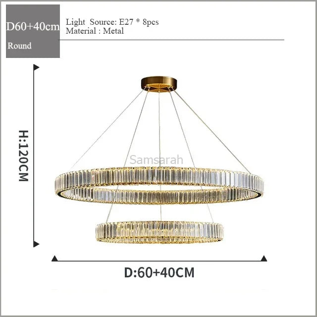 lustre moderne en cristal design haut de gamme pour intérieur élégant