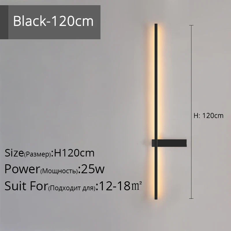 applique murale led minimaliste en aluminium pour éclairage intérieur