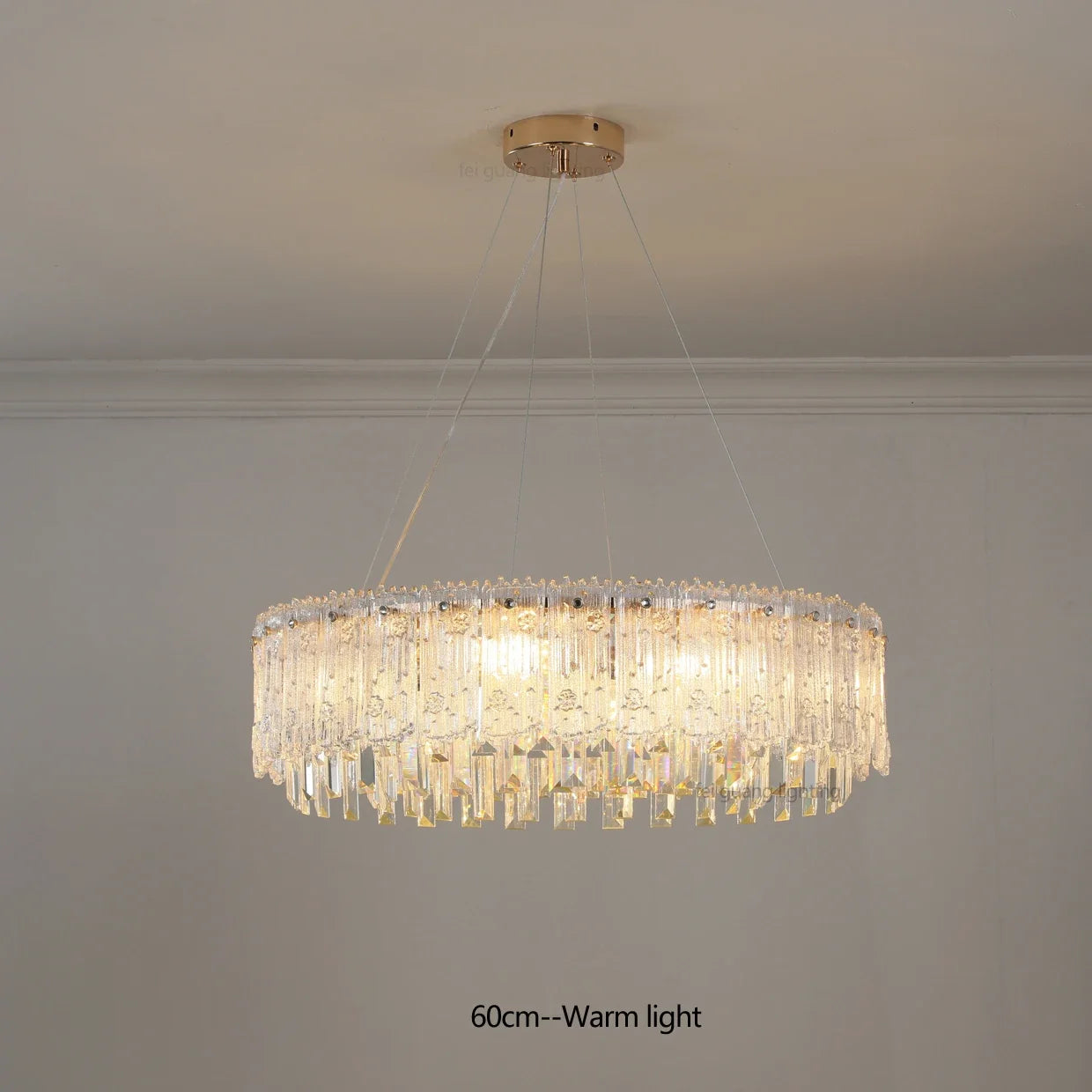 lustre moderne en cristal pour décoration haut de gamme
