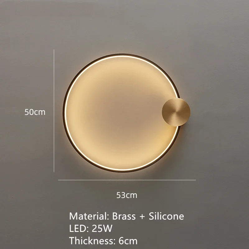 applique murale led en laiton style art déco pour intérieur moderne