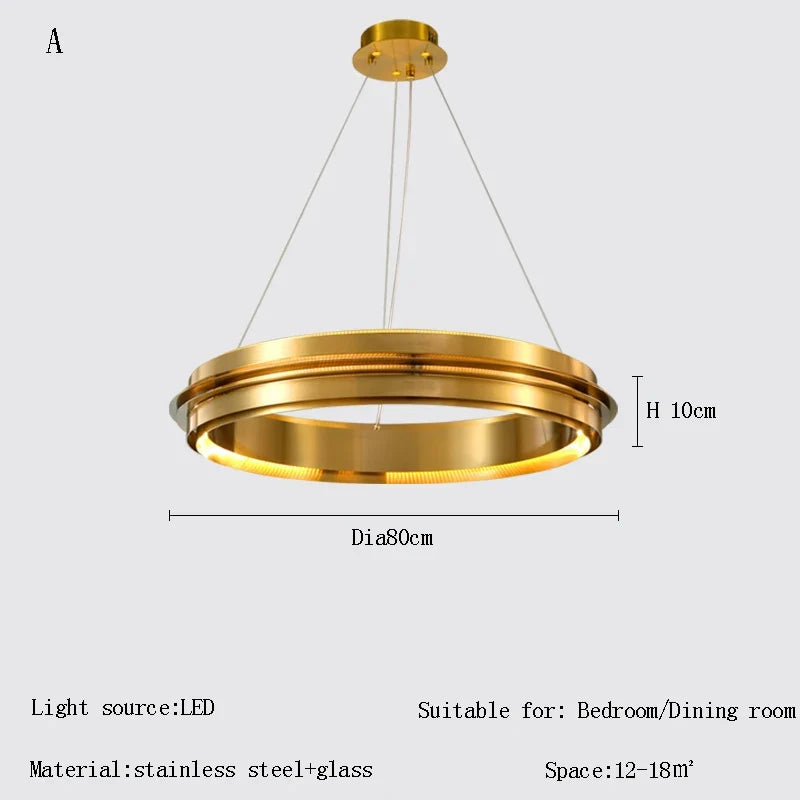 lustre led suspension post-moderne italien pour décoration intérieure