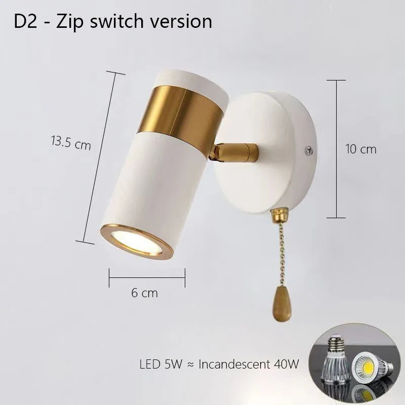 Applique murale nordique réglable led