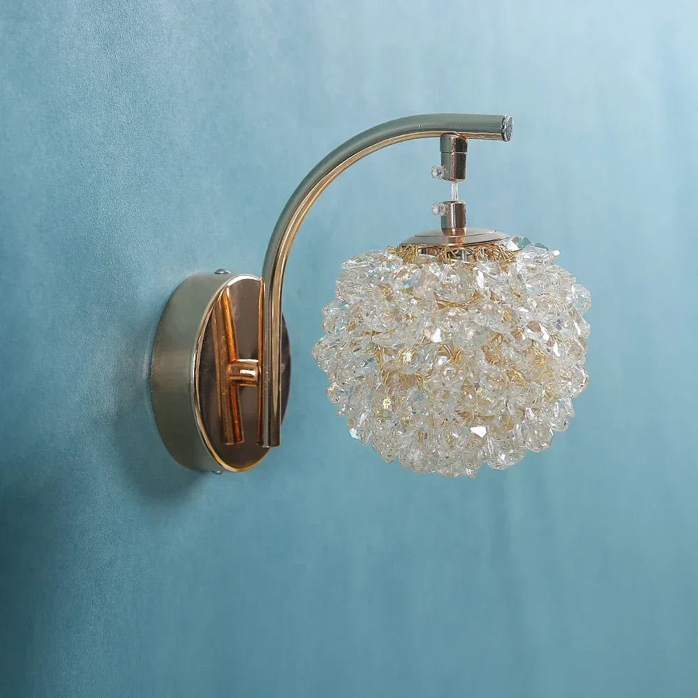 applique murale nordique design en boule de cristal décorative