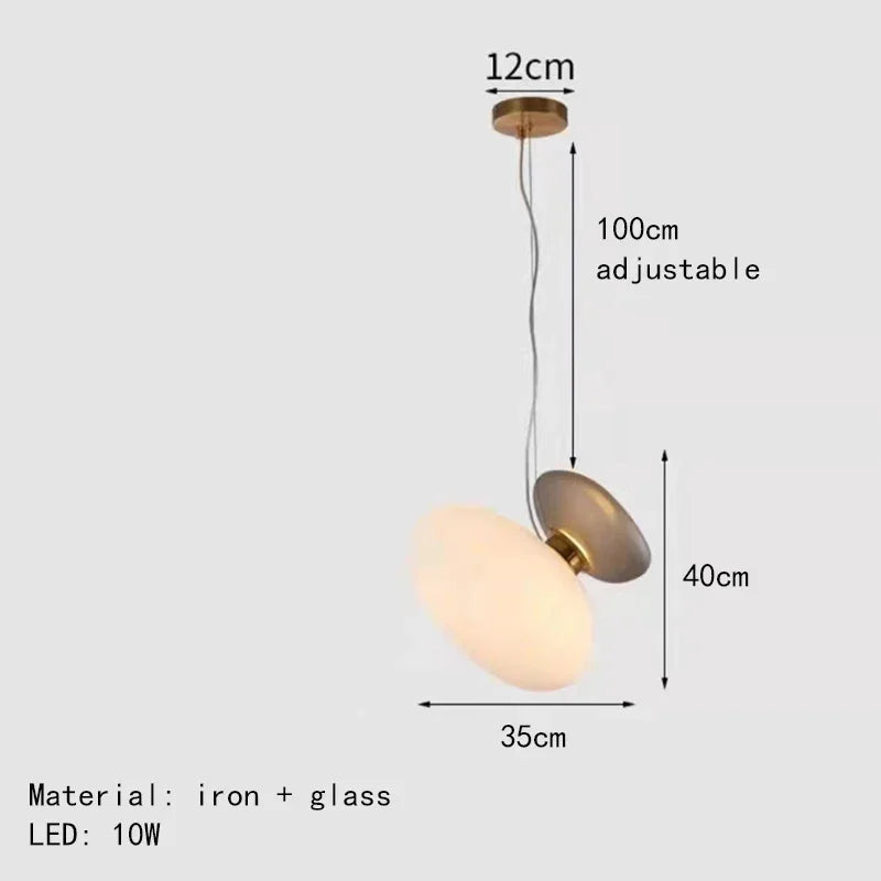 lustre en verre d'art nordique pour décoration intérieure et éclairage