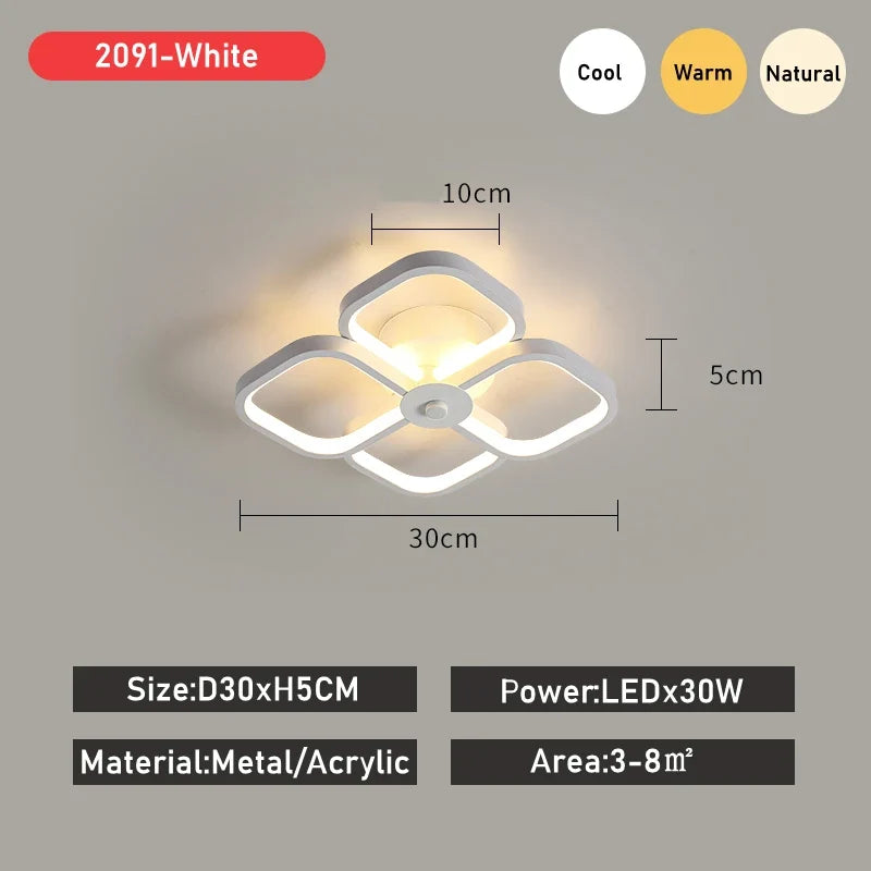 Moderne Led allée lumière plafonniers vestiaire couloir balcon Foyer plafonnier acrylique décoration maison lustre Luminaire