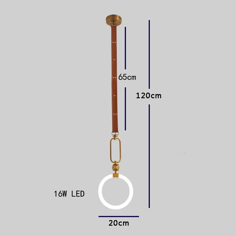 plafonnier à anneau simple design nordique lumineux suspendu intérieur