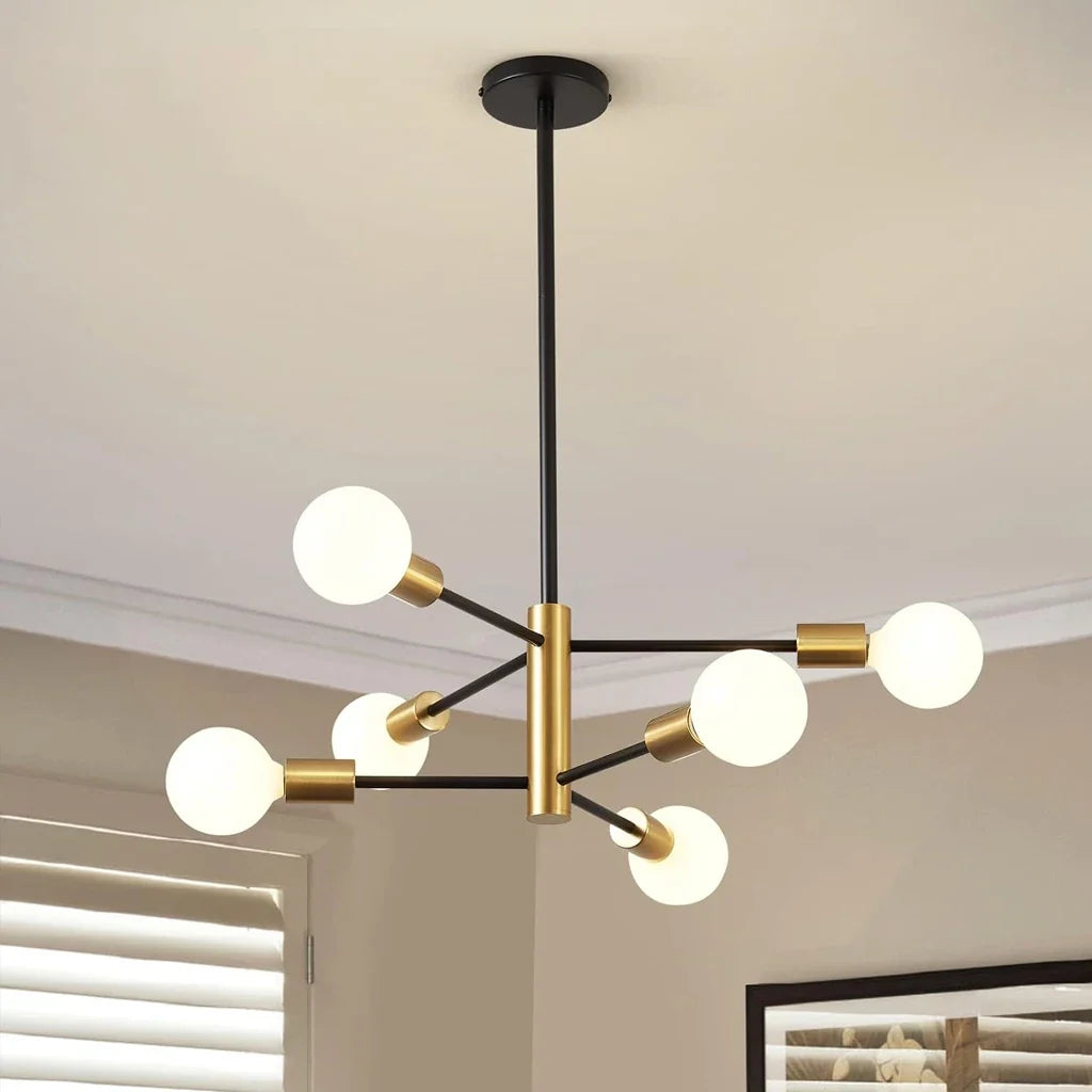 lustre moderne spoutnik lampe suspendue satellite 2/4/8 têtes décoration
