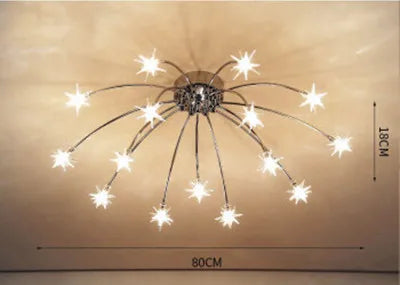 lustre moderne ciel étoile design intérieur lumineux décoratif