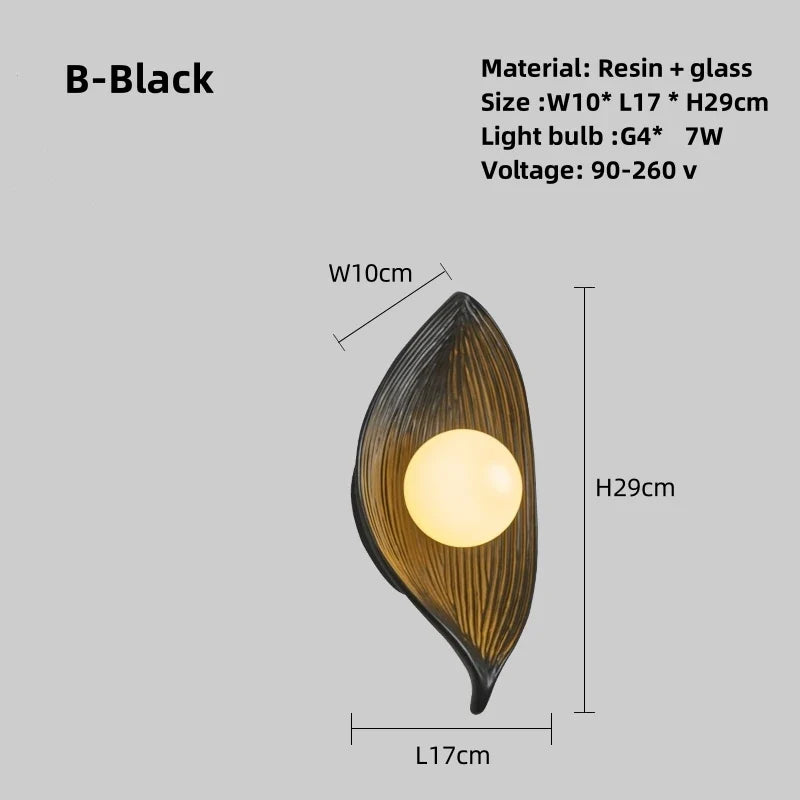 Wabi Sabi-Creative Boat LED Wall Light, Interior Resin Decorative Light, Designer, Hotel, Villa, Cafe, Aisle, G4