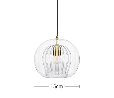 suspension ronde en verre style industriel lumineux et élégant