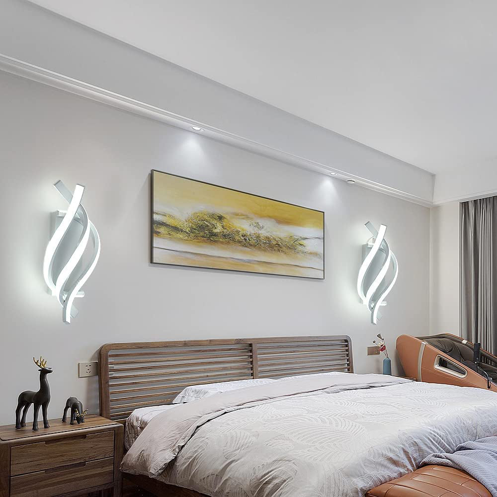 Applique murale design LED en spirale d'aluminium Psalm