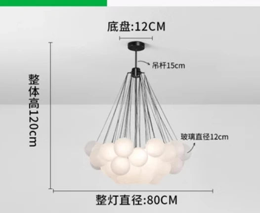 lustre boule de verre moderne led suspension nordique suspendu