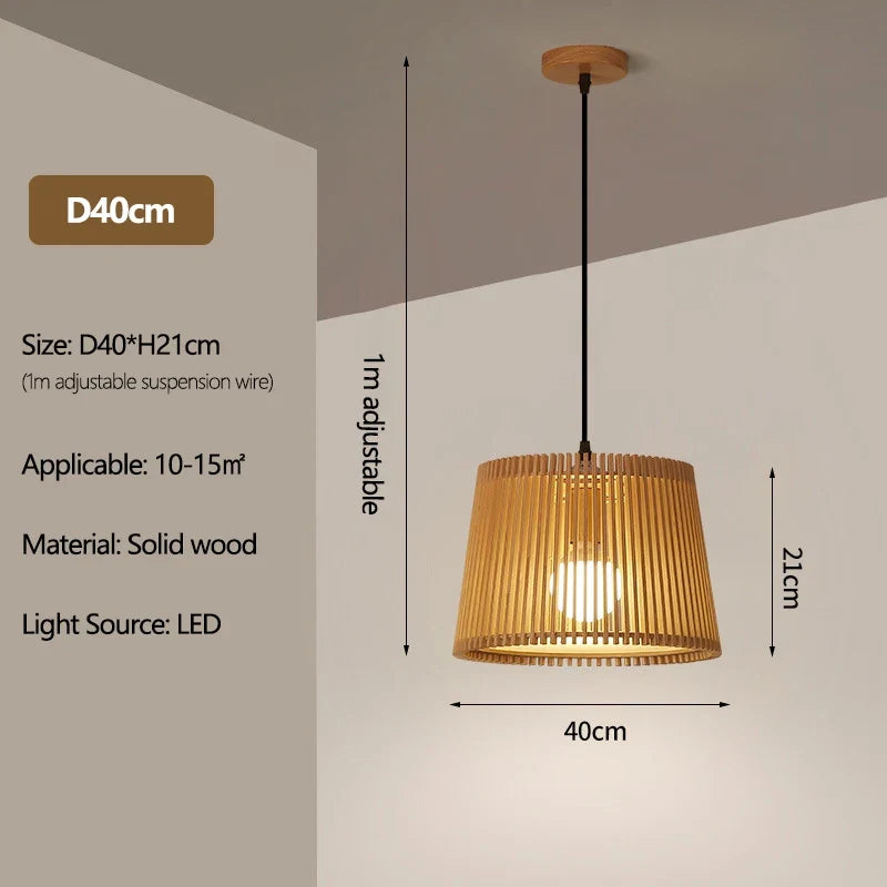 suspension en bois massif design moderne pour décoration intérieure