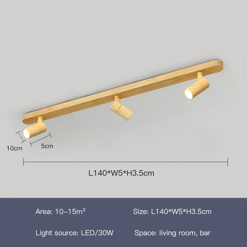lustre led moderne design imitation bois pour intérieur