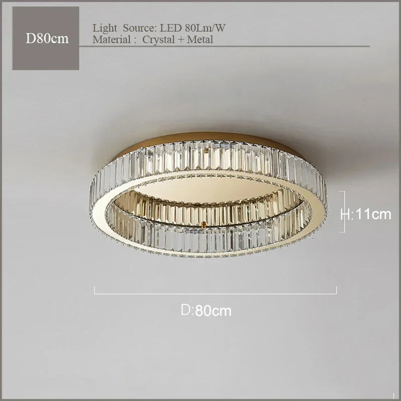 plafonnier en cristal luxueux pour décoration intérieure moderne