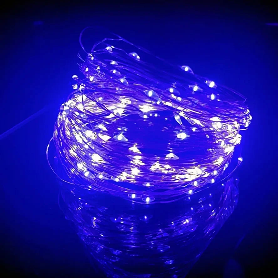 guirlande lumineuse led en fil de cuivre pour fêtes et décorations
