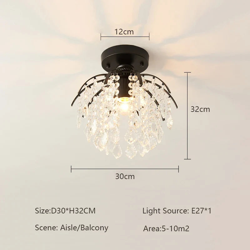 lustre en cristal nordique moderne pour décoration intérieure lumineuse