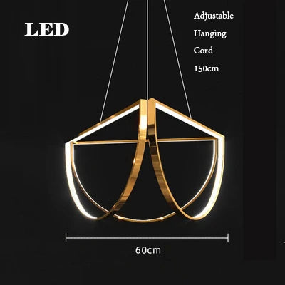 lustre led postmoderne à intensité variable pour intérieur