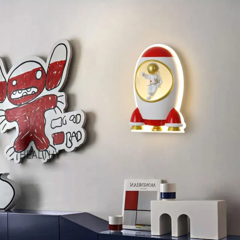 applique murale créative fusée pour chambre enfant