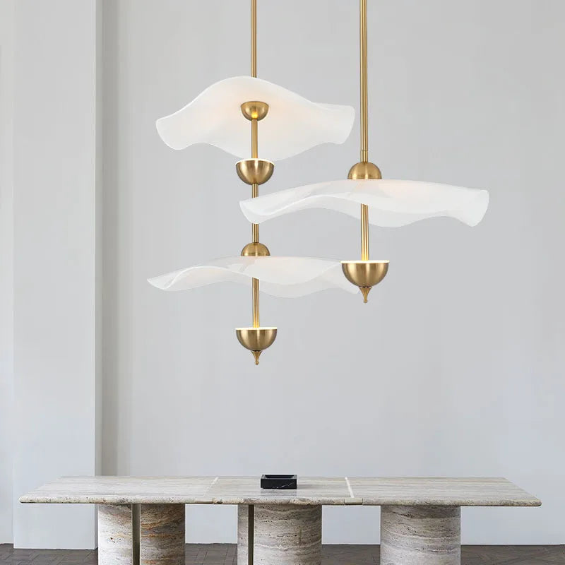 lustre créatif nordique en forme de lotus pour décoration intérieure