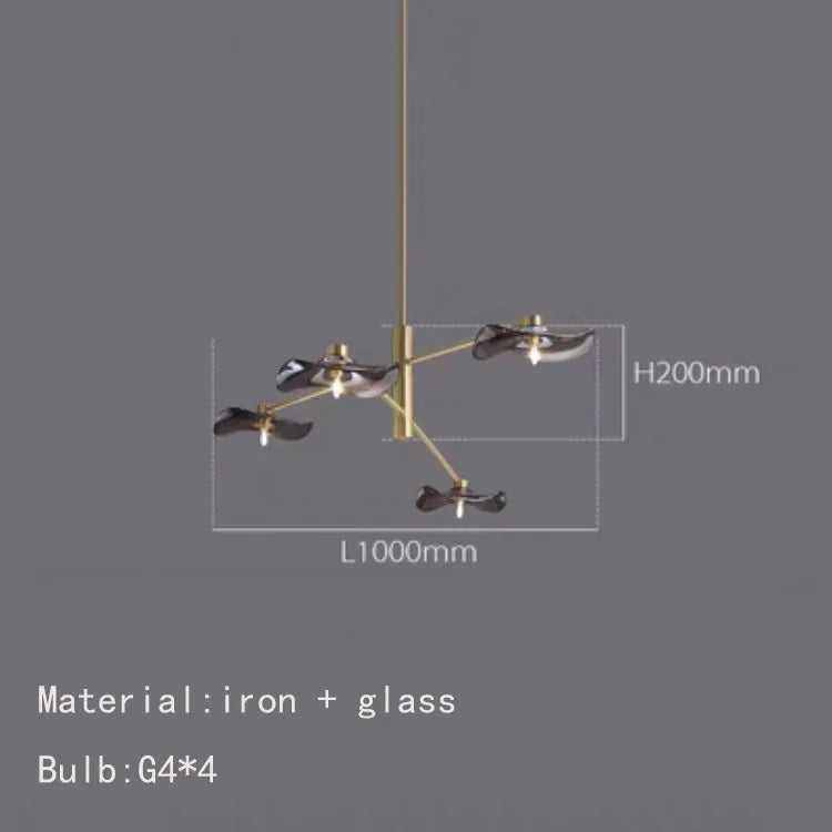 lustre en verre suspension métal ampoule g4 hauteur ajustable