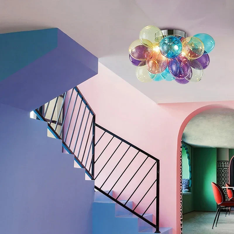 suspension moderne en verre créatif pour décoration intérieure