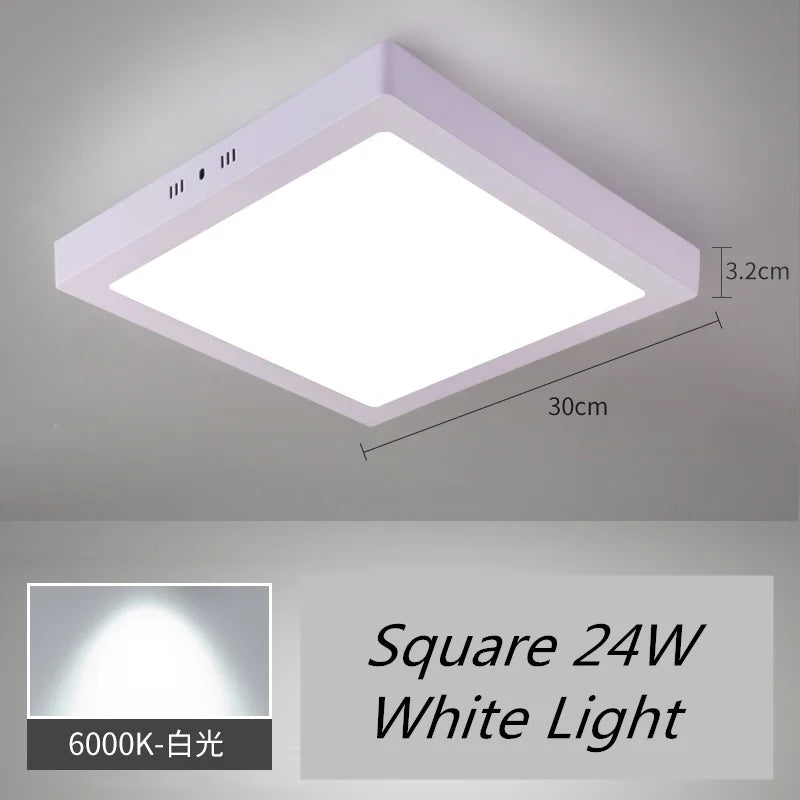 plafonnier led carré monté en surface éclairage led froid