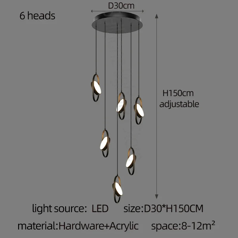 Suspension ovale en forme d'anneau ovale