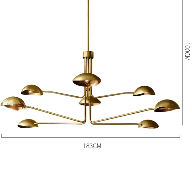 Lustre Moderne style néoclassique couleur cuivre