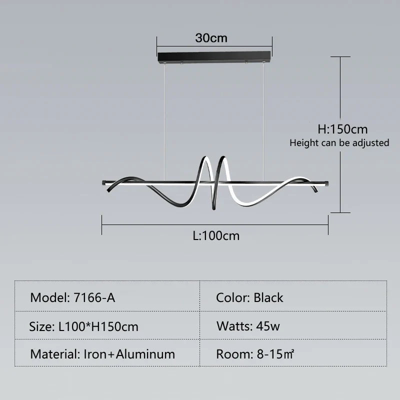 suspension moderne à led au design minimaliste élégant