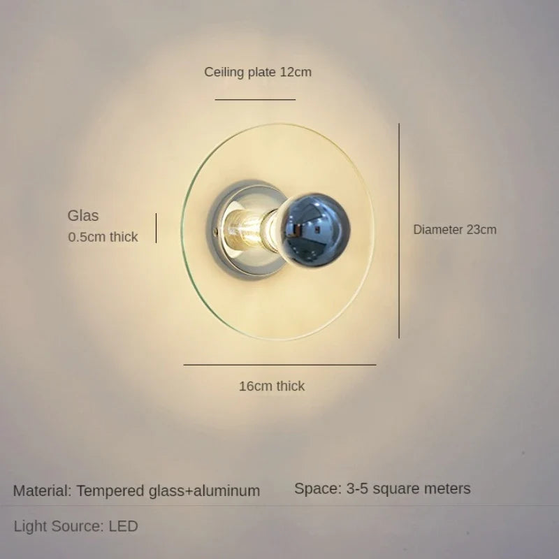 lustre en verre ovni rétro minimaliste pour café et restaurant