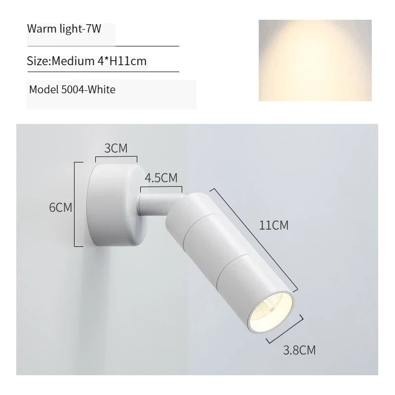 applique murale led moderne rotative pour décoration intérieure