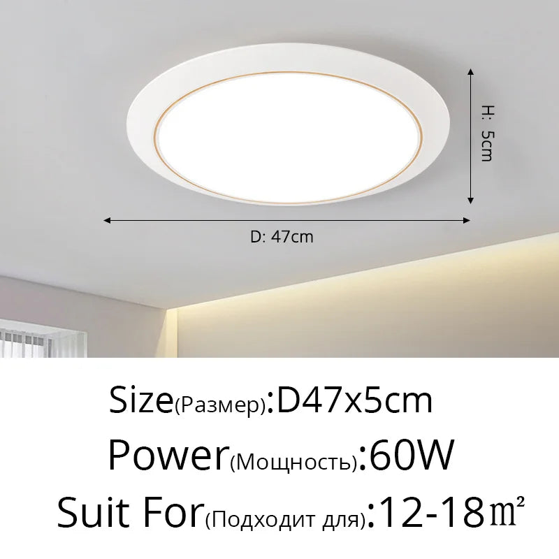 lustre led ultra-mince trois-preuve circulaire moderne minimaliste