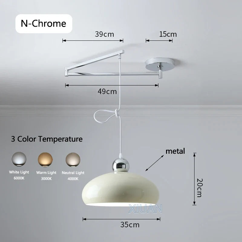 lustre led avec bras réglable pour bar et restaurant