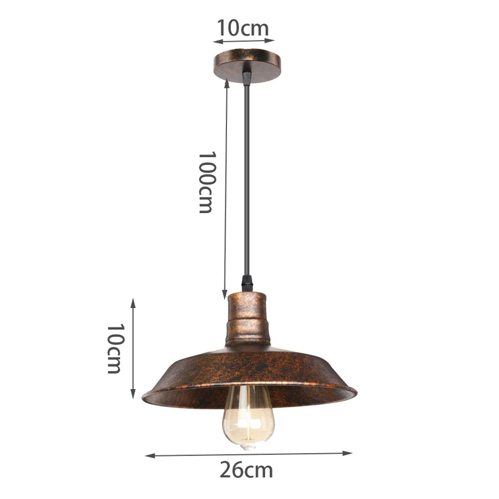 lustre rouille metal plafond maison restaur