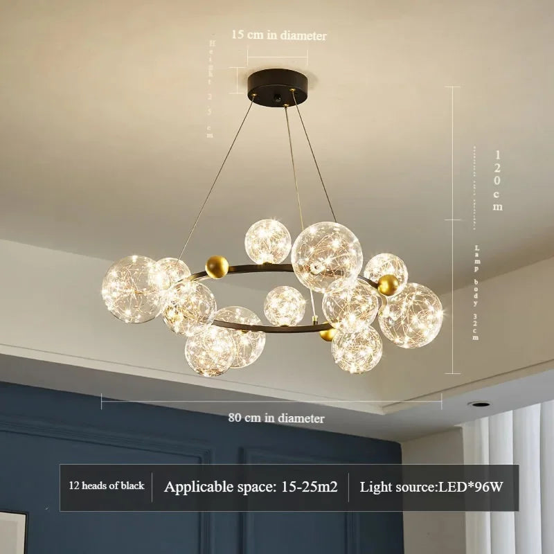 lustre nordique moderne étoilé pour un intérieur créatif