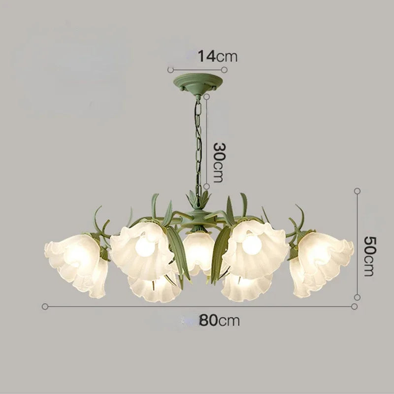 lustre à fleurs médiéval style nordique pour intérieur élégant