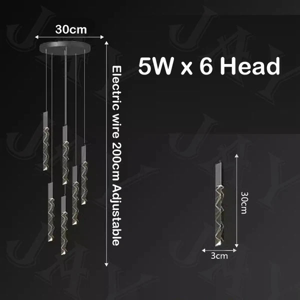 lustre en cristal de luxe à led pour un éclairage élégant