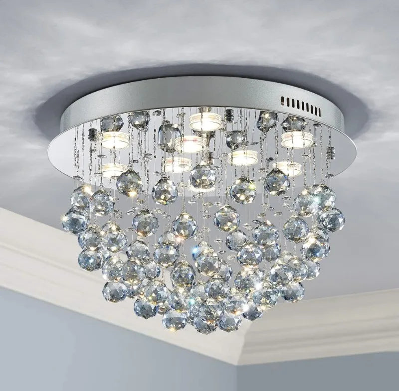 lustre en cristal moderne pour éclairage intérieur élégant