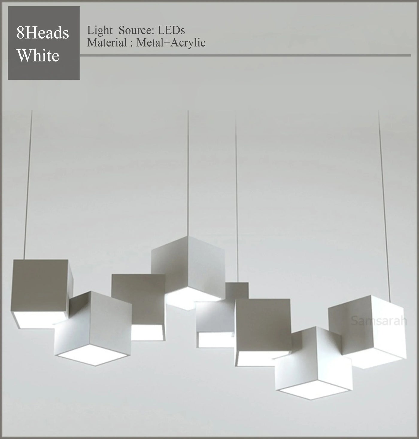 2024 Magic Cube Led Creative Pendant Light Ceilng Hanging Lamp for Dining Room Living Room Light Fixture Samsarah Lighting